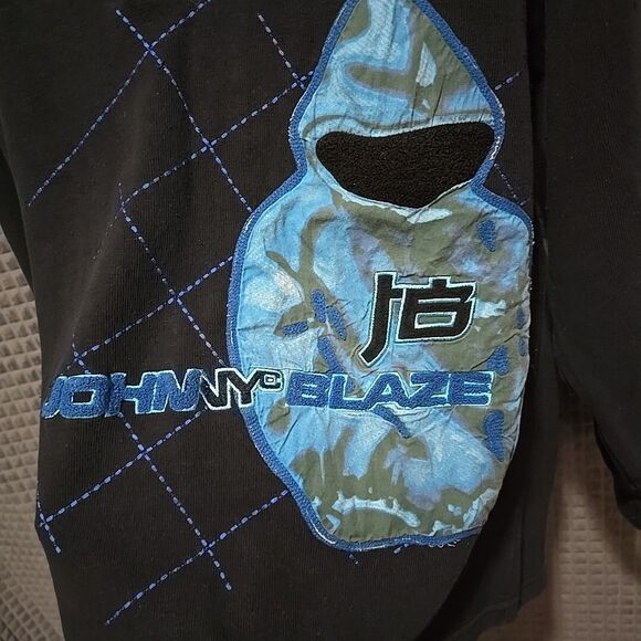 RARE Johnny Blaze Sweatshirt VTG Lg 90s Y2K Street Punk Hip Hop Skater Emo Goth - Picture 3 of 16